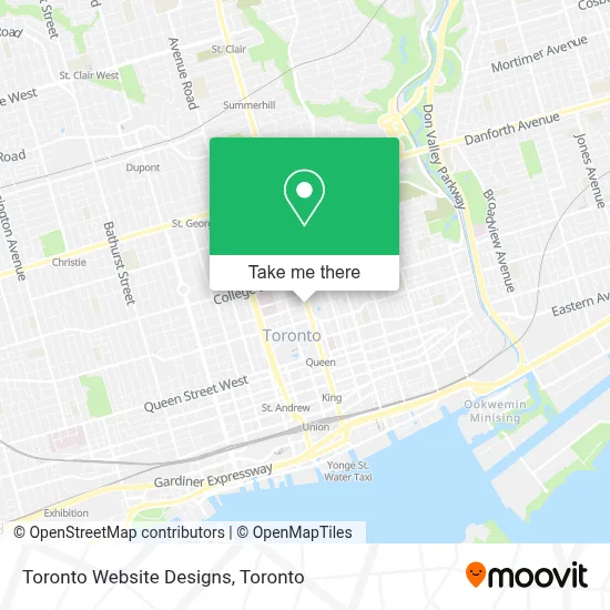 Toronto Website Designs map