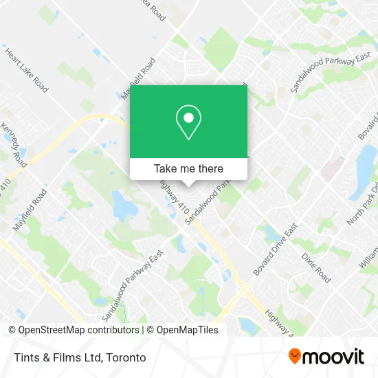 Tints & Films Ltd map