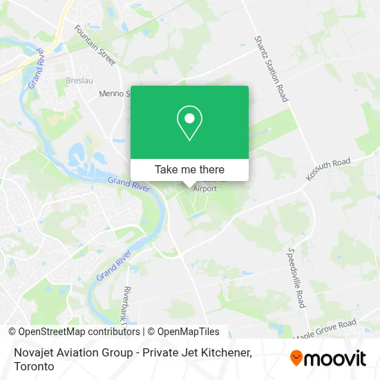 Novajet Aviation Group - Private Jet Kitchener map