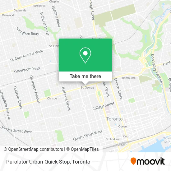Purolator Urban Quick Stop map