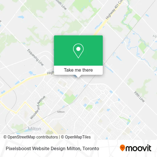 Pixelsboost Website Design Milton map