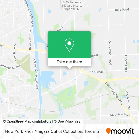 New York Fries Niagara Outlet Collection map