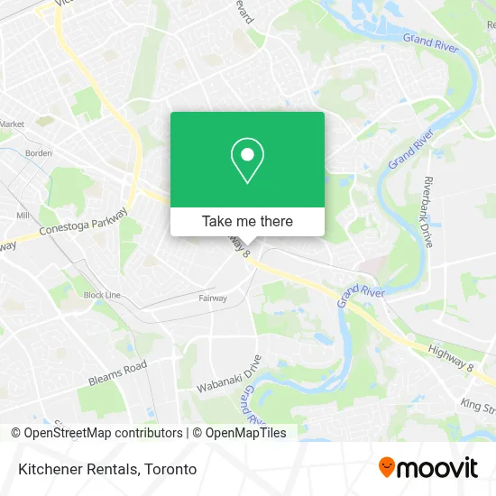 Kitchener Rentals map