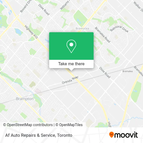 Af Auto Repairs & Service map