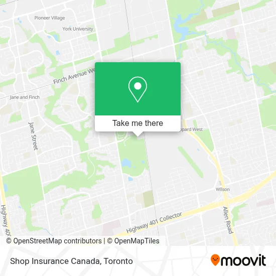 Shop Insurance Canada map