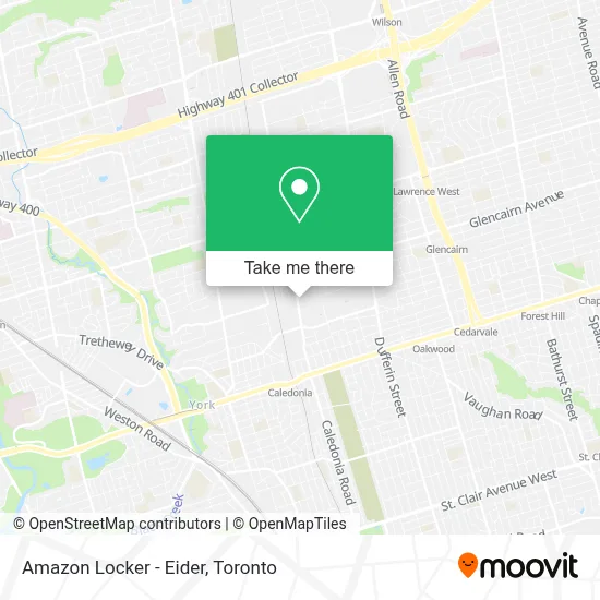 Amazon Locker - Eider map