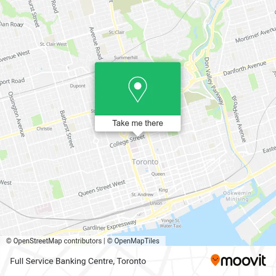 Full Service Banking Centre map