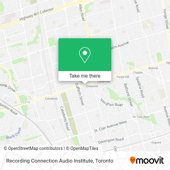 Recording Connection Audio Institute map