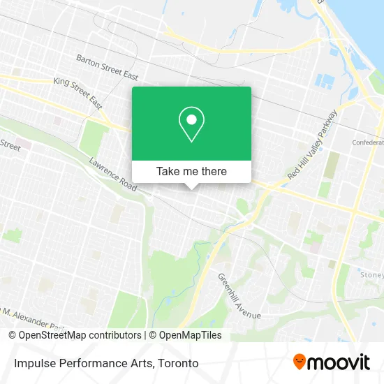 Impulse Performance Arts map