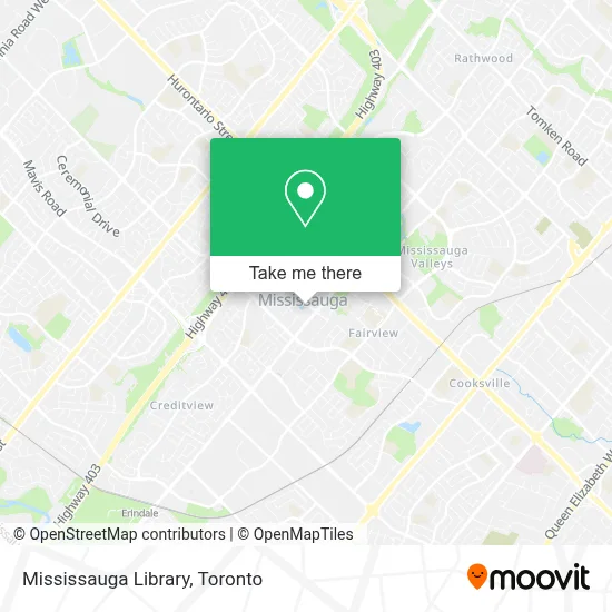 Mississauga Library map