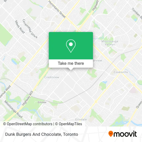 Dunk Burgers And Chocolate map