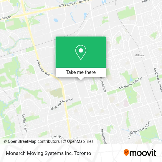 Monarch Moving Systems Inc map
