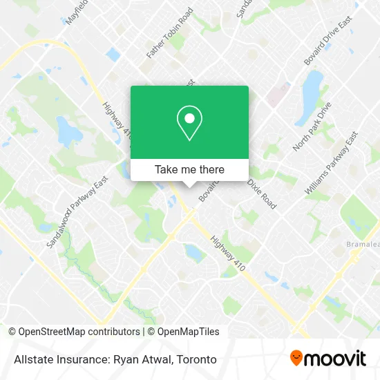 Allstate Insurance: Ryan Atwal map
