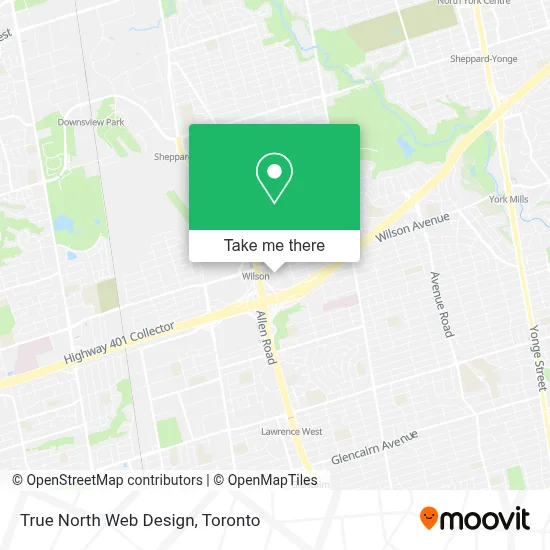 True North Web Design map