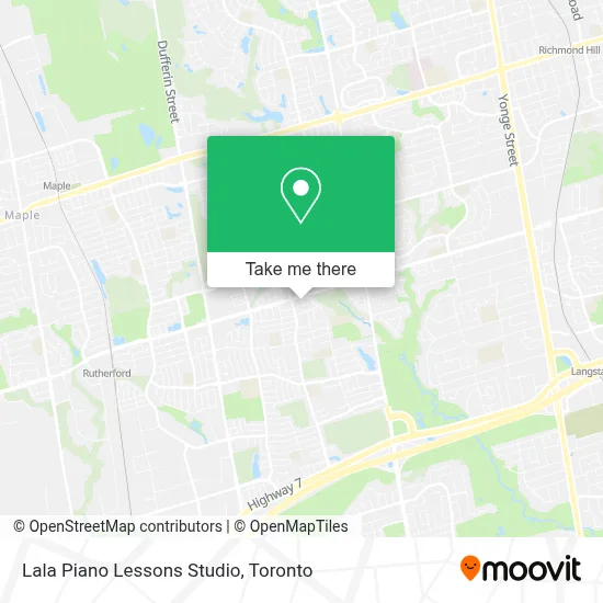 Lala Piano Lessons Studio map