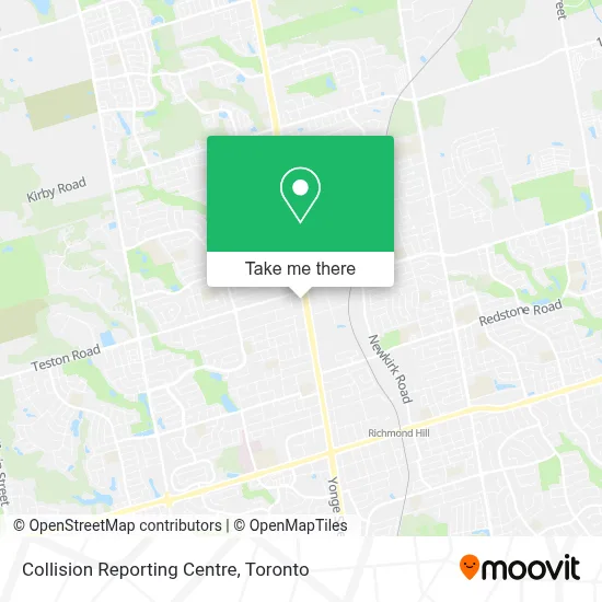 Collision Reporting Centre map