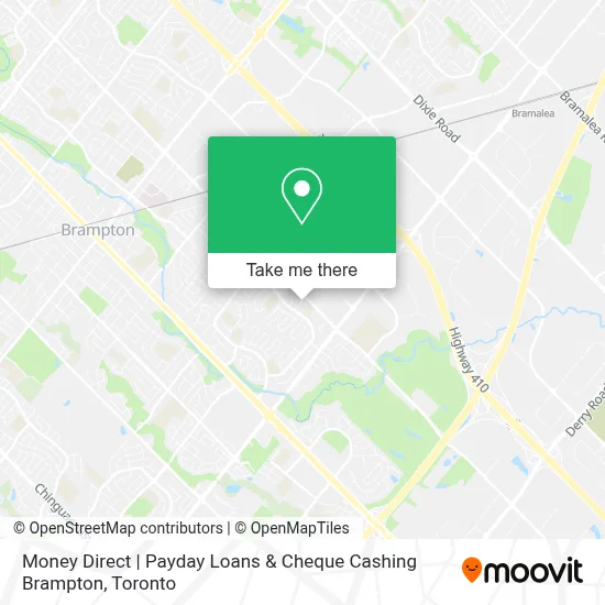 Money Direct | Payday Loans & Cheque Cashing Brampton map