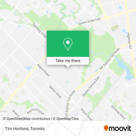 Tim Hortons map