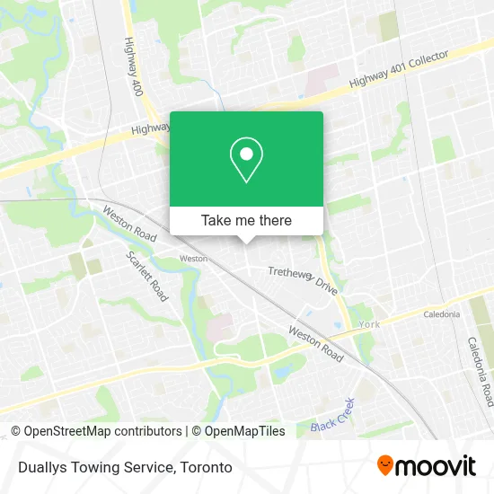 Duallys Towing Service map