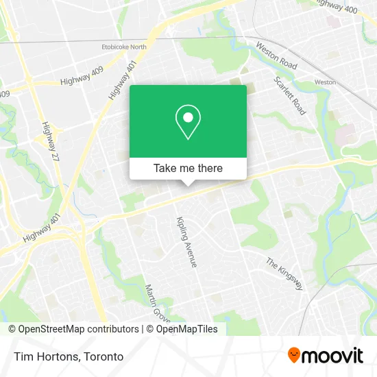 Tim Hortons map