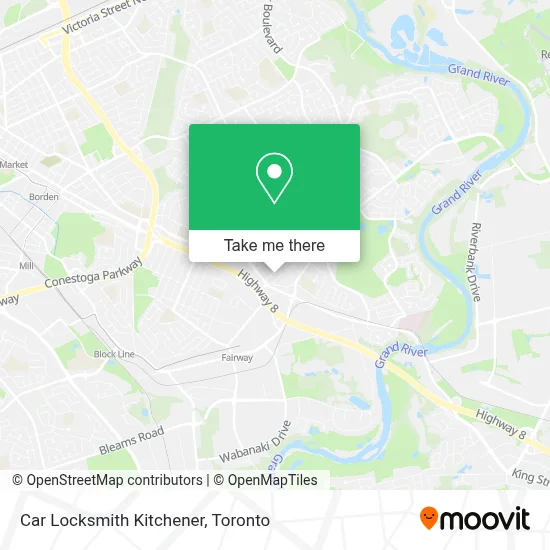 Car Locksmith Kitchener map