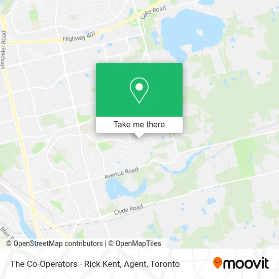 The Co-Operators - Rick Kent, Agent map