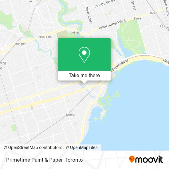 Primetime Paint & Paper map