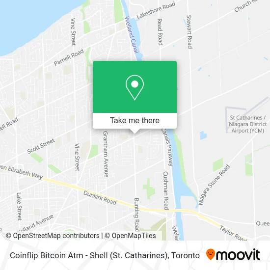 Coinflip Bitcoin Atm - Shell (St. Catharines) map