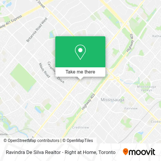 Ravindra De Silva Realtor - Right at Home map