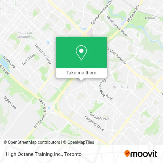 High Octane Training Inc. map
