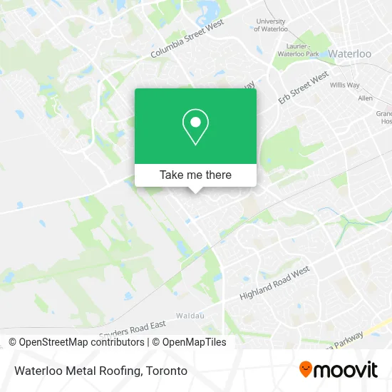 Waterloo Metal Roofing map