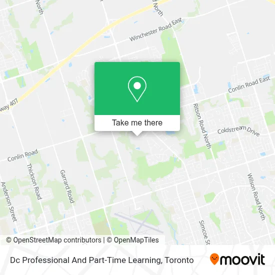 Dc Professional And Part-Time Learning map