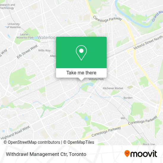 Withdrawl Management Ctr map