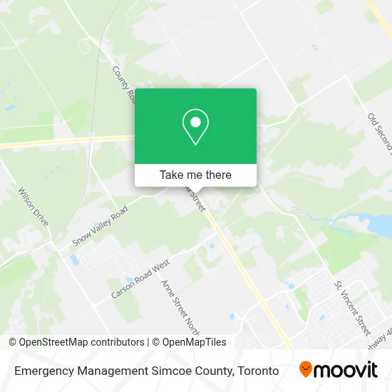 Emergency Management Simcoe County map