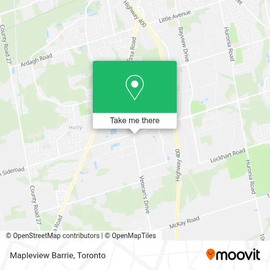 Mapleview Barrie map