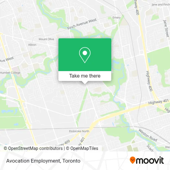 Avocation Employment map