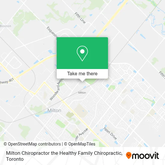 Milton Chiropractor the Healthy Family Chiropractic map