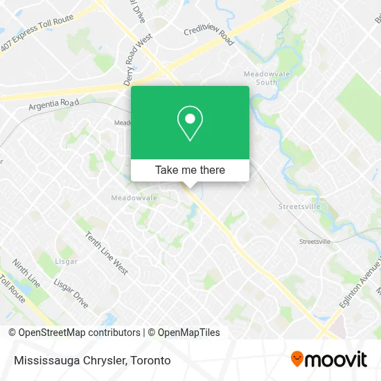 Mississauga Chrysler map