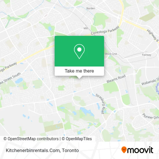 Kitchenerbinrentals.Com map