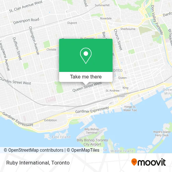 Ruby International map