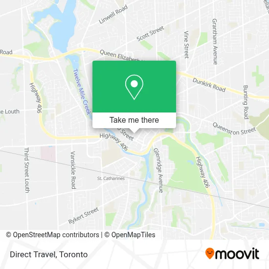 Direct Travel map