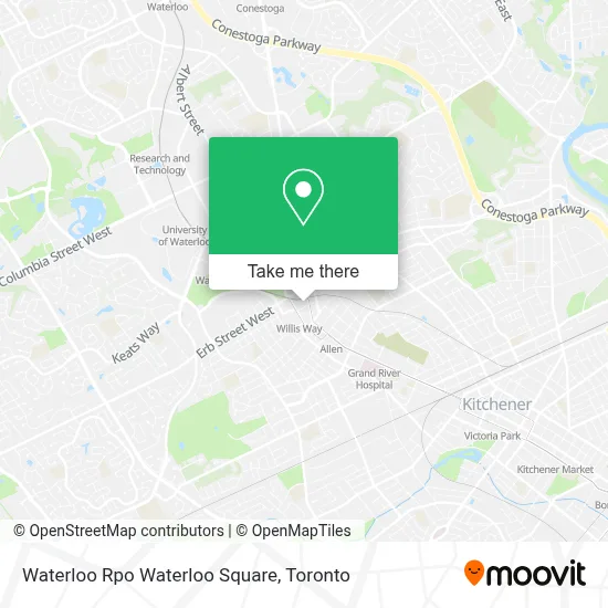Waterloo Rpo Waterloo Square map