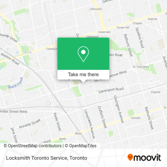 Locksmith Toronto Service map