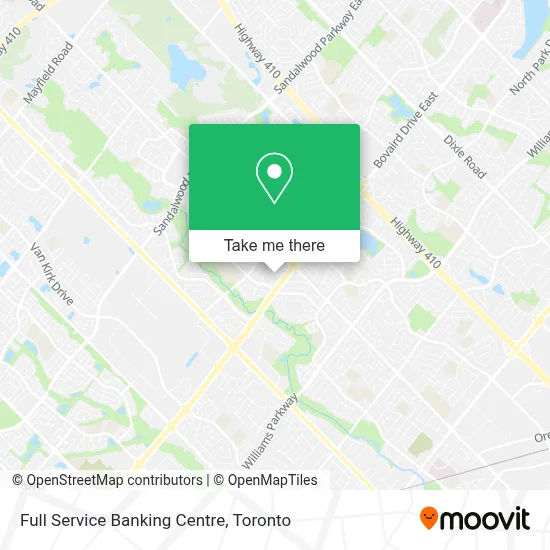 Full Service Banking Centre map