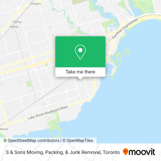 S & Sons Moving, Packing, & Junk Removal map