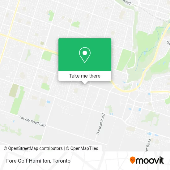 Fore Golf Hamilton map