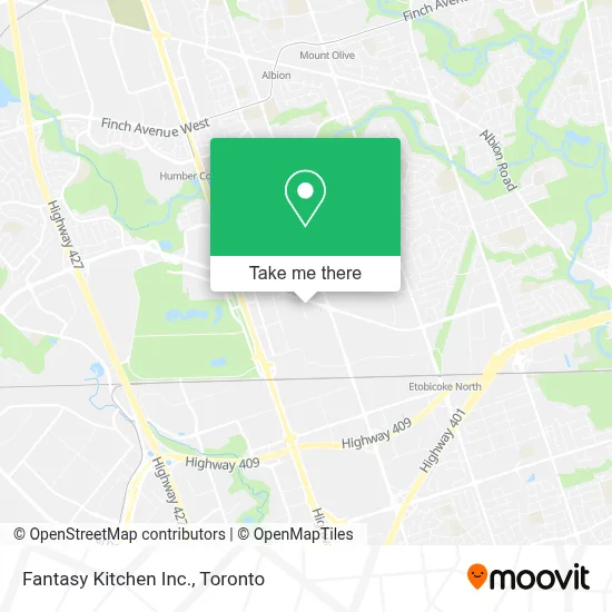 Fantasy Kitchen Inc. map