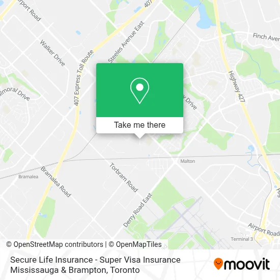 Secure Life Insurance - Super Visa Insurance Mississauga & Brampton map
