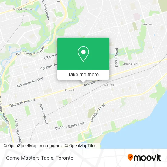 Game Masters Table map