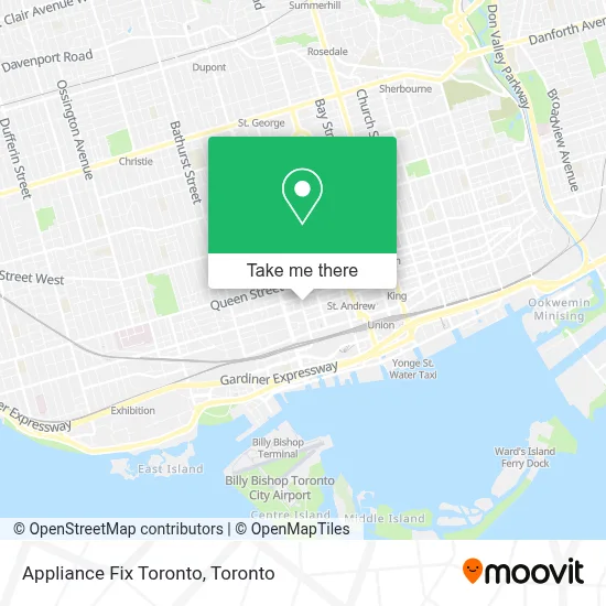 Appliance Fix Toronto map
